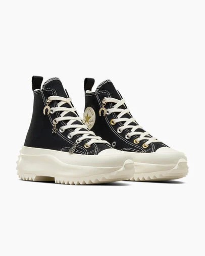 Converse Run Star Hike Charms Women Sneakers Black / Gold NZ | C-83076419