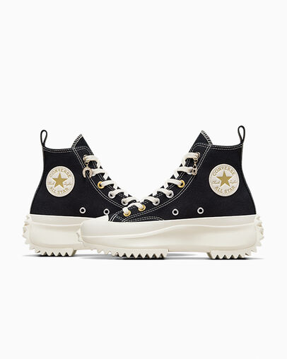 Converse Run Star Hike Charms Women Sneakers Black / Gold NZ | C-83076419