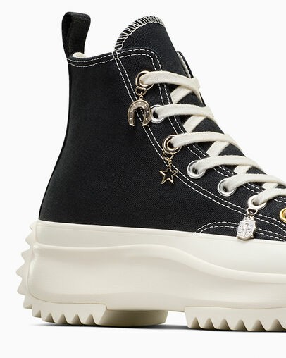 Converse Run Star Hike Charms Women Sneakers Black / Gold NZ | C-83076419