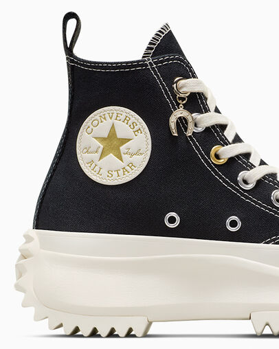 Converse Run Star Hike Charms Women Sneakers Black / Gold NZ | C-83076419