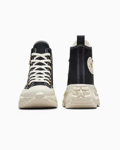 Converse Run Star Hike Charms Women Sneakers Black / Gold NZ | C-71058239