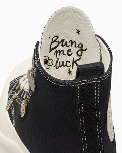 Converse Run Star Hike Charms Women Sneakers Black / Gold NZ | C-71058239