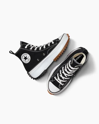 Converse Run Star Hike Men Platform Shoes Black / White NZ | C-04635129