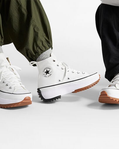 Converse Run Star Hike Men Platform Shoes White / Black NZ | C-06597439