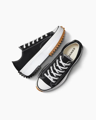 Converse Run Star Hike Women Platform Shoes Black / White NZ | C-01853949