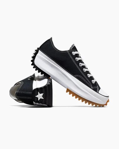 Converse Run Star Hike Women Platform Shoes Black / White NZ | C-01853949