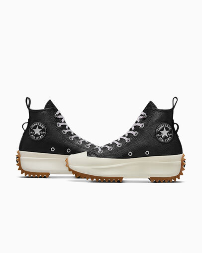 Converse Run Star Hike Women Platform Shoes Black / Orange NZ | C-90237159