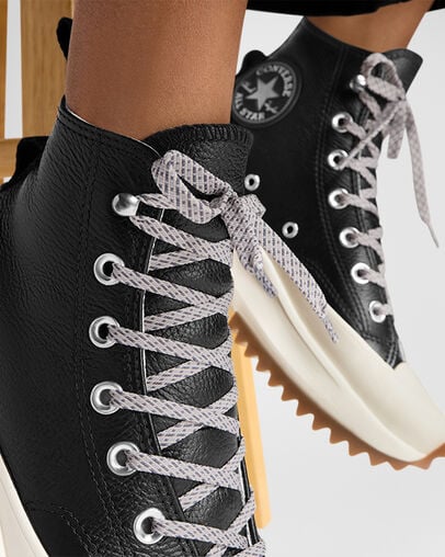 Converse Run Star Hike Women Platform Shoes Black / Orange NZ | C-90237159
