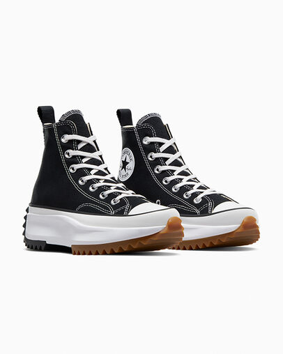 Converse Run Star Hike Women Platform Shoes Black / White NZ | C-18572399