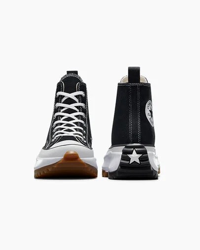 Converse Run Star Hike Women Platform Shoes Black / White NZ | C-18572399