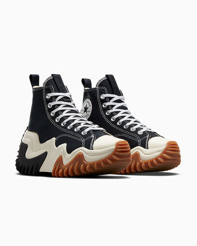 Converse Run Star Motion Women Platform Shoes Black / White / Orange NZ | C-89610279