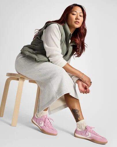 Converse Run Star Women Trainers Pink / White NZ | C-56981709