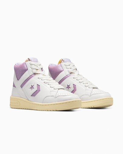 Converse Shai Weapon Men Basketball Shoes White / Purple NZ | C-67125989