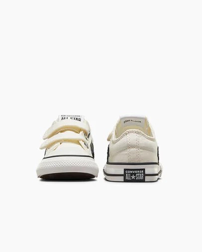 Converse Star Player 76 Easy-On Kids' Canvas Shoes White / Black NZ | C-63824759
