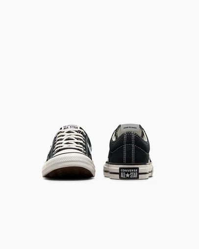 Converse Star Player 76 Foundational Kids' Canvas Shoes Black / White NZ | C-78421369