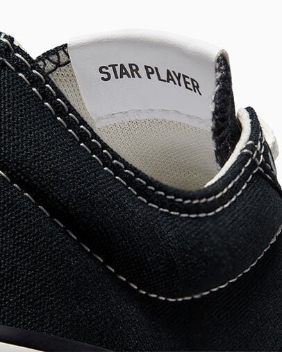 Converse Star Player 76 Foundational Kids' Canvas Shoes Black / White NZ | C-78421369