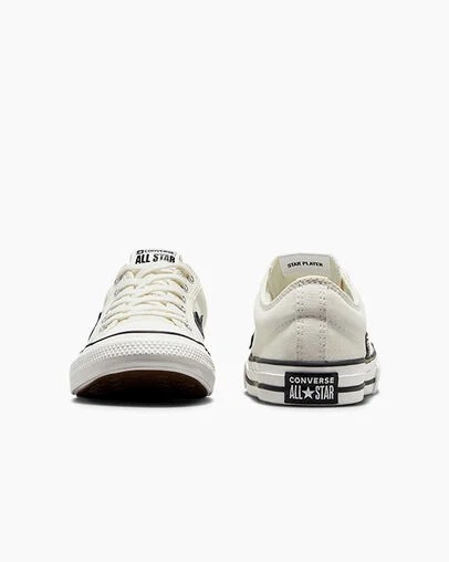Converse Star Player 76 Foundational Kids' Canvas Shoes White / Black NZ | C-21304869