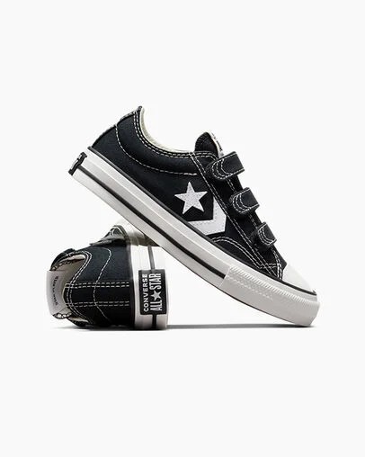 Converse Star Player 76 Kids' Sneakers Black / White NZ | C-98361049