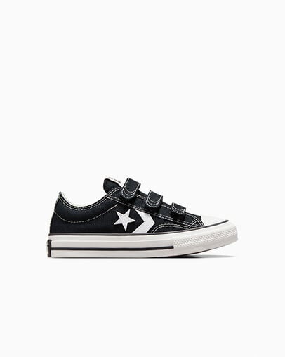 Converse Star Player 76 Kids\' Sneakers Black / White NZ | C-98361049