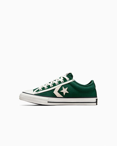 Converse Star Player 76 Luxe Kids' Sneakers Green / White / Black NZ | C-92637509
