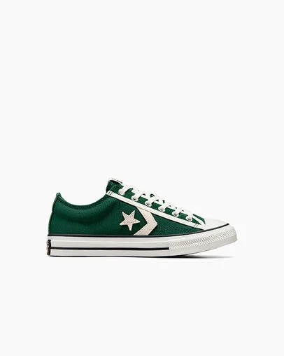Converse Star Player 76 Luxe Kids\' Sneakers Green / White / Black NZ | C-92637509
