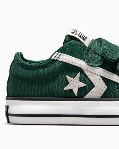 Converse Star Player 76 Luxe Kids' Sneakers Green / White / Black NZ | C-51248079