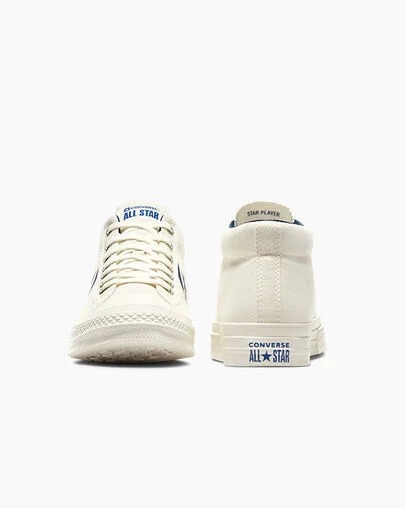 Converse Star Player 76 Men Boots White / Navy / Blue NZ | C-07589649
