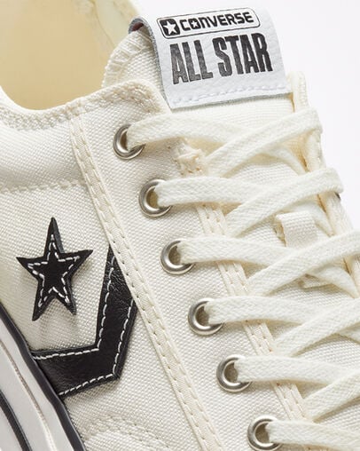 Converse Star Player 76 Premium Men Canvas Shoes White / Black NZ | C-62137959