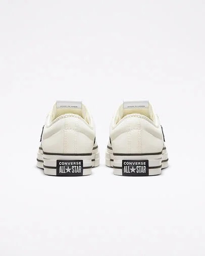 Converse Star Player 76 Premium Men Canvas Shoes White / Black NZ | C-62137959
