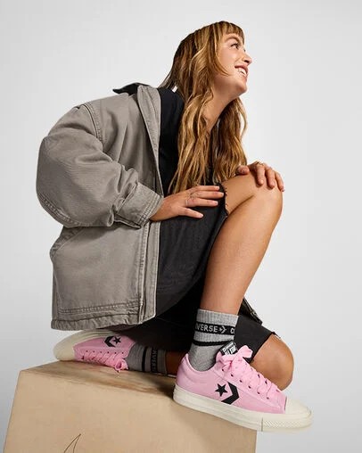 Converse Star Player 76 Women Sneakers Pink / Grey NZ | C-20489679