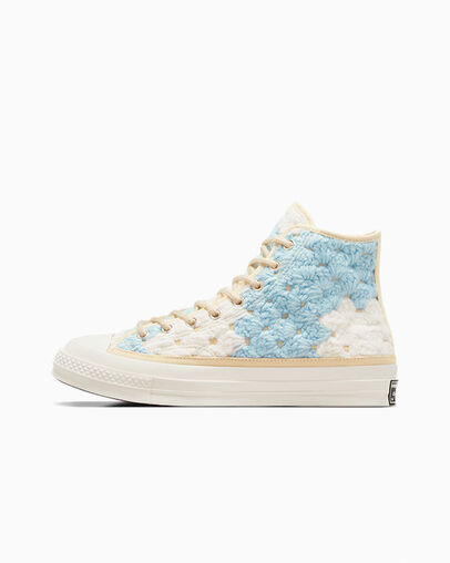 Converse Upcycle Chuck 70 Crochet Blankets Men Sneakers White / Black / Multicolor NZ | C-64950819