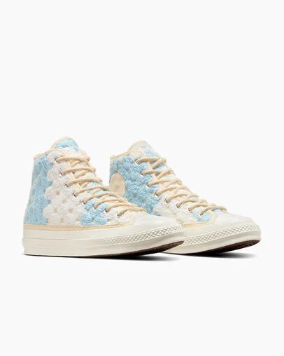 Converse Upcycle Chuck 70 Crochet Blankets Men Sneakers White / Black / Multicolor NZ | C-64950819