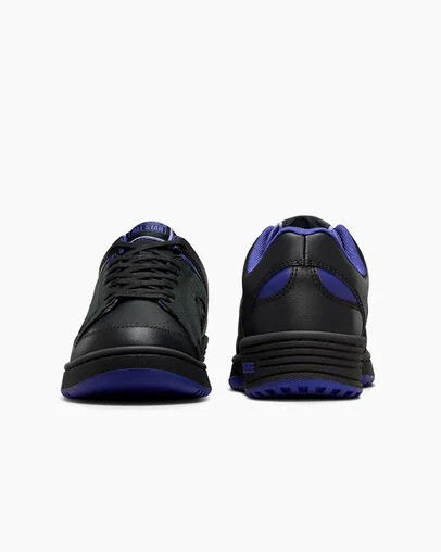 Converse Weapon Leather Men Basketball Shoes Black / Purple / Black NZ | C-30265879