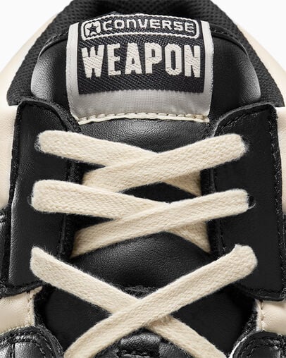Converse Weapon Leather Men Boots Black / Beige White / Black NZ | C-31274509