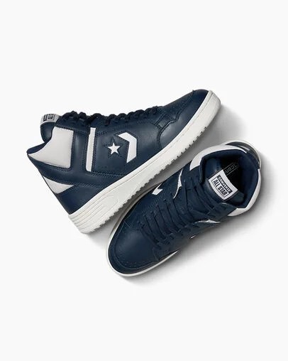 Converse Weapon Leather Men Boots Navy / Grey NZ | C-85172409