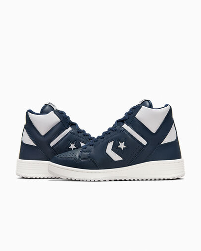 Converse Weapon Leather Men Boots Navy / Grey NZ | C-85172409