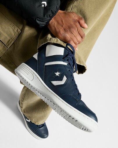 Converse Weapon Leather Men Boots Navy / Grey NZ | C-85172409