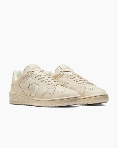 Converse Weapon Leather Women Basketball Shoes Light Beige NZ | C-87469329
