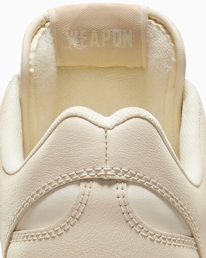 Converse Weapon Leather Women Basketball Shoes Light Beige NZ | C-87469329