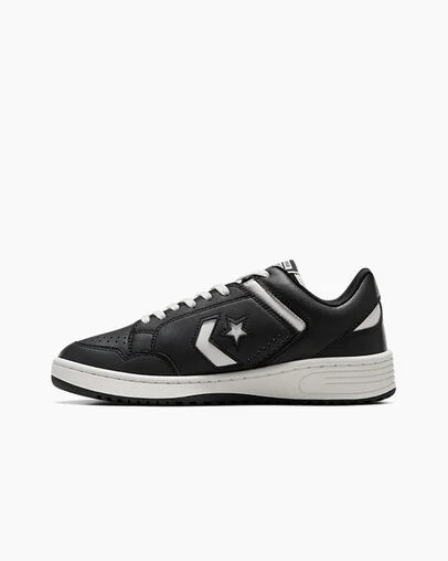 Converse Weapon Leather Women Basketball Shoes Black / White NZ | C-10285739