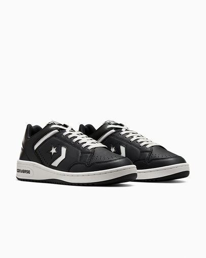 Converse Weapon Leather Women Basketball Shoes Black / White NZ | C-10285739
