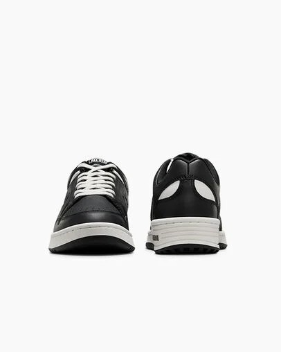 Converse Weapon Leather Women Basketball Shoes Black / White NZ | C-10285739
