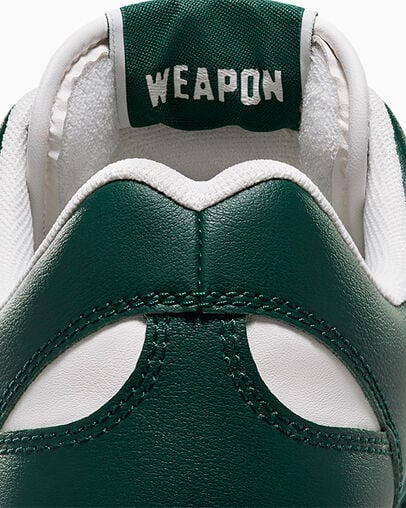 Converse Weapon Leather Women Basketball Shoes Green NZ | C-01659479