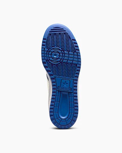 Converse Weapon Leather Women Basketball Shoes White / Blue NZ | C-69403289