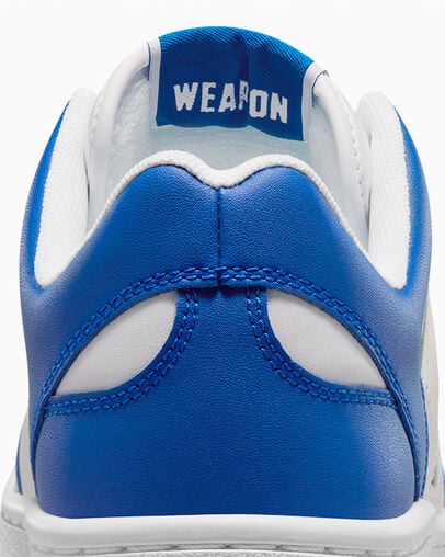 Converse Weapon Leather Women Basketball Shoes White / Blue NZ | C-69403289