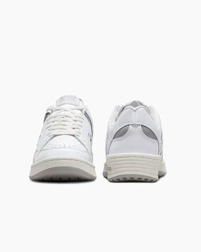 Converse Weapon Leather Women Basketball Shoes White / Grey NZ | C-78063499