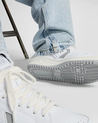 Converse Weapon Leather Women Basketball Shoes White / Grey NZ | C-78063499