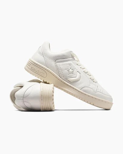 Converse Weapon Mono Leather Men Basketball Shoes White / Beige NZ | C-83125049