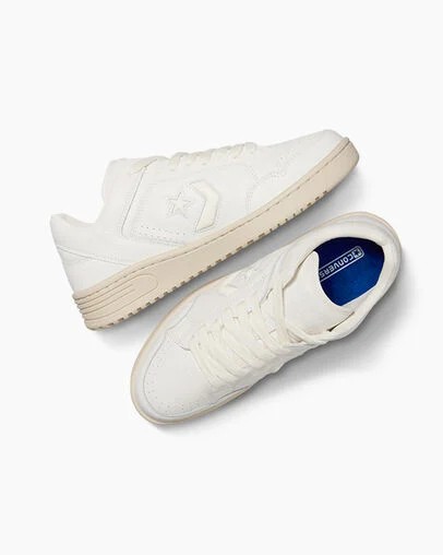 Converse Weapon Mono Leather Women Basketball Shoes White / Beige NZ | C-12659749