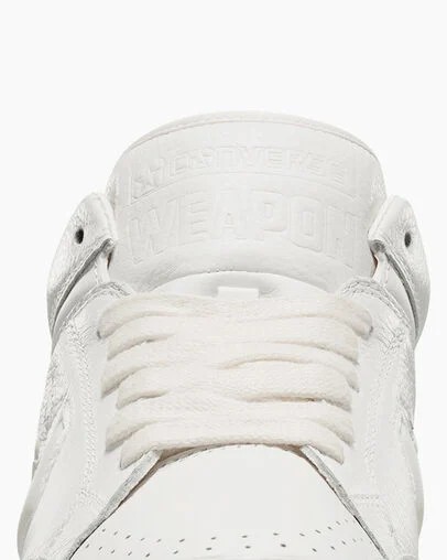Converse Weapon Mono Leather Women Basketball Shoes White / Beige NZ | C-12659749